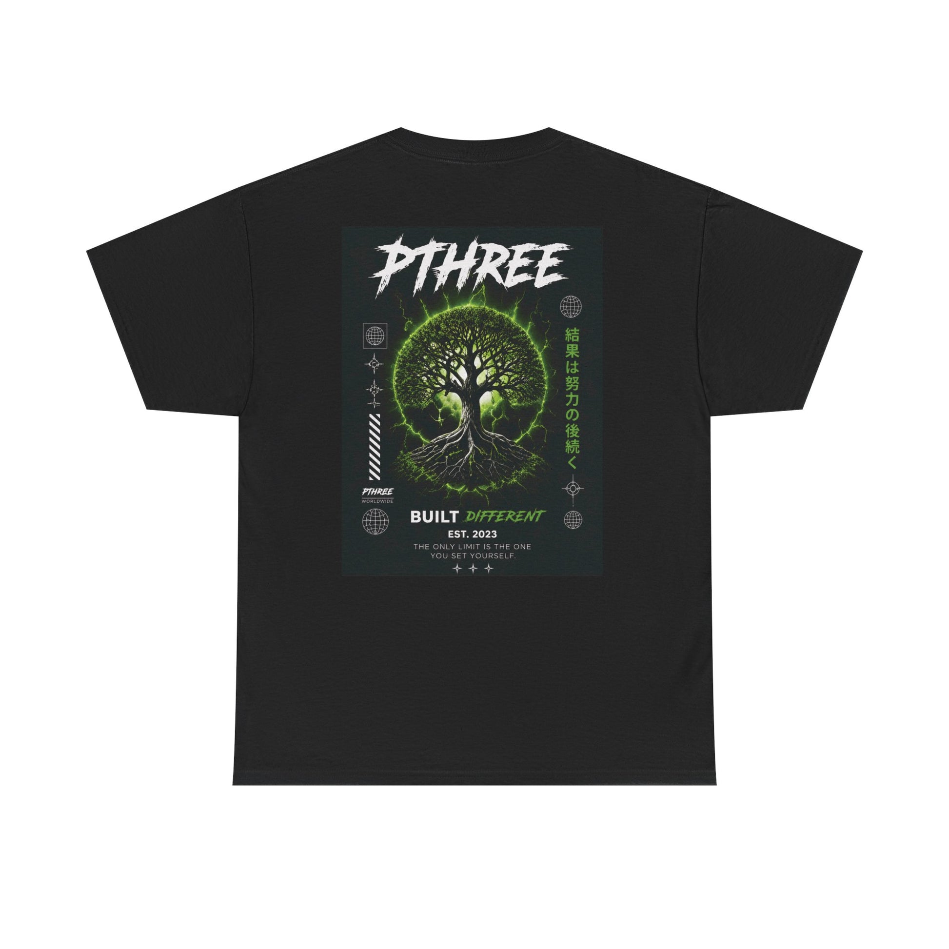 Built Different Tee — “Push Past Pain” PThree Motivational Graphic T-Shirt