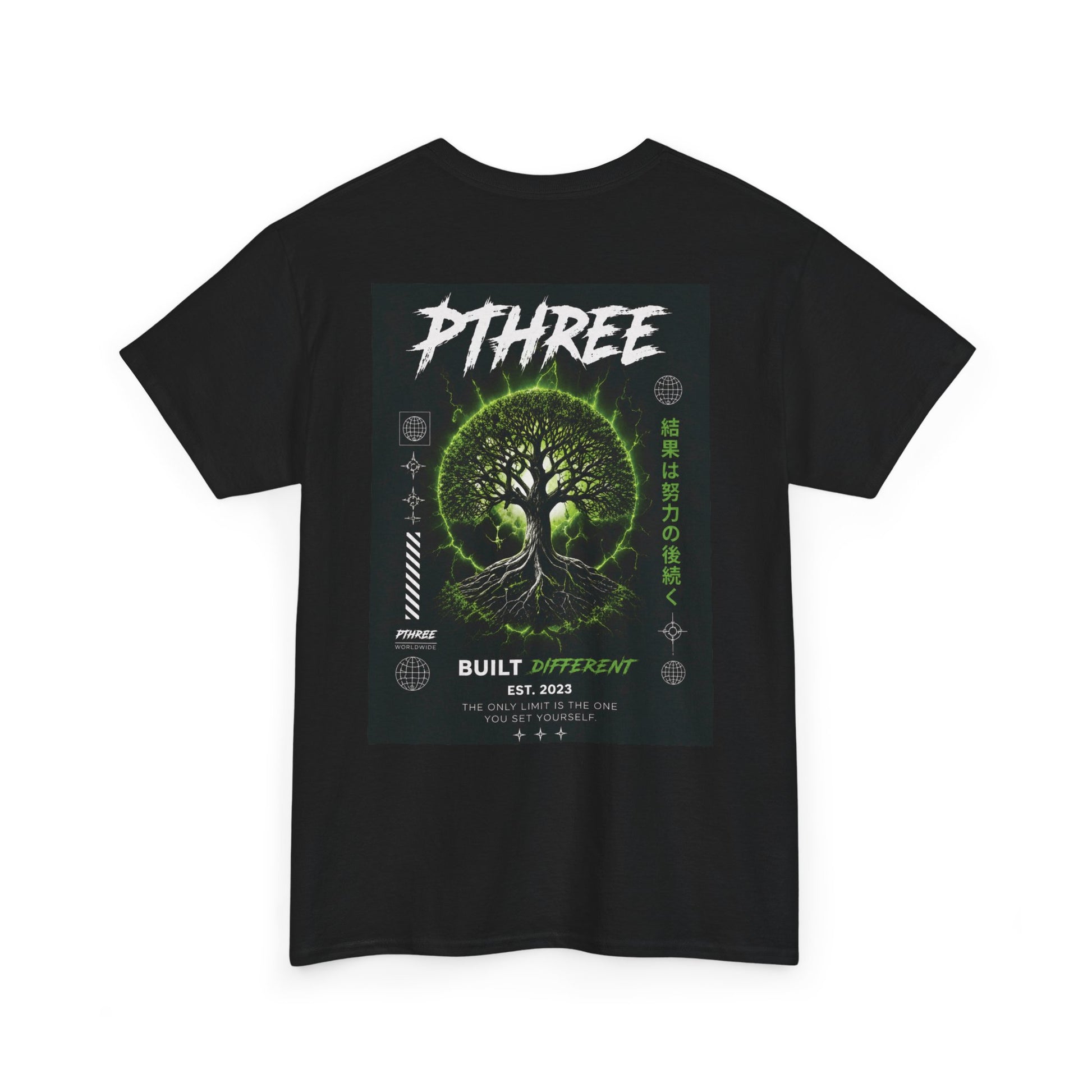 Built Different Tee — “Push Past Pain” PThree Motivational Graphic T-Shirt